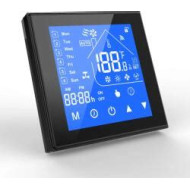 SmartWise WiFi-s okos termosztát, COLOR eWeLink app kompatibilis, ‘C’ típus (feszültségmentes kapcsolás), fekete SMW-TER-CB-COL