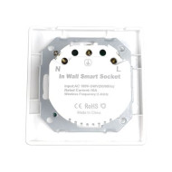 SmartWise S1PMW fogyasztásmérős Wi-Fi-s okos konnektor aljzat, eWeLink app-os, üveg előlappal SMW-KON-S1PMW