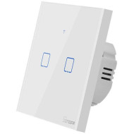 Sonoff TX T0 EU 3C WiFi vezérlésű, távvezérelhető, érintős hármas csillár villanykapcsoló (fehér) SON-KAP-TXT03