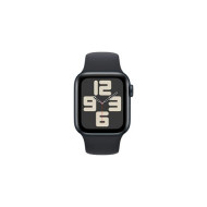 Apple Watch SE (2023) GPS 40mm éjfekete alumíniumtok, éjfekete sportszíj M/L (MR9Y3QH/A)