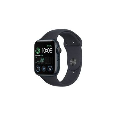 Apple Watch SE (2023) GPS 40mm éjfekete alumíniumtok, éjfekete sportszíj M/L (MR9Y3QH/A)